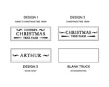 Personalised Christmas Truck Wooden Toy With Tree (Custom Colours)